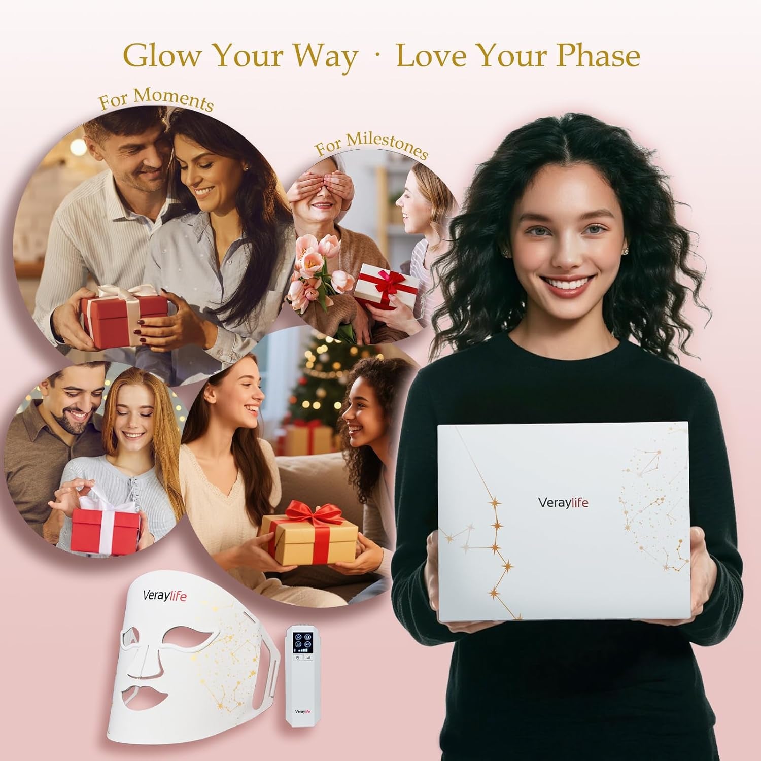 Red Light Face Mask, 8 Modes Portable Led Face Mask Light Therapy, 850Nm near Infrared Red Light Therapy for Face, Infrared Face Light Therapy, Face Skincare Tool