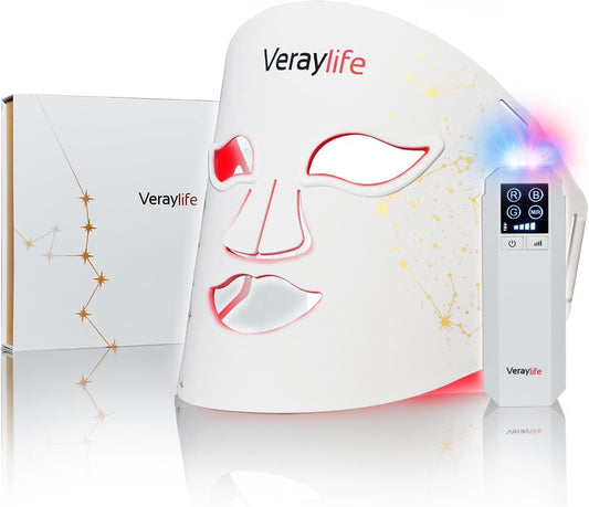 Red Light Face Mask, 8 Modes Portable Led Face Mask Light Therapy, 850Nm near Infrared Red Light Therapy for Face, Infrared Face Light Therapy, Face Skincare Tool